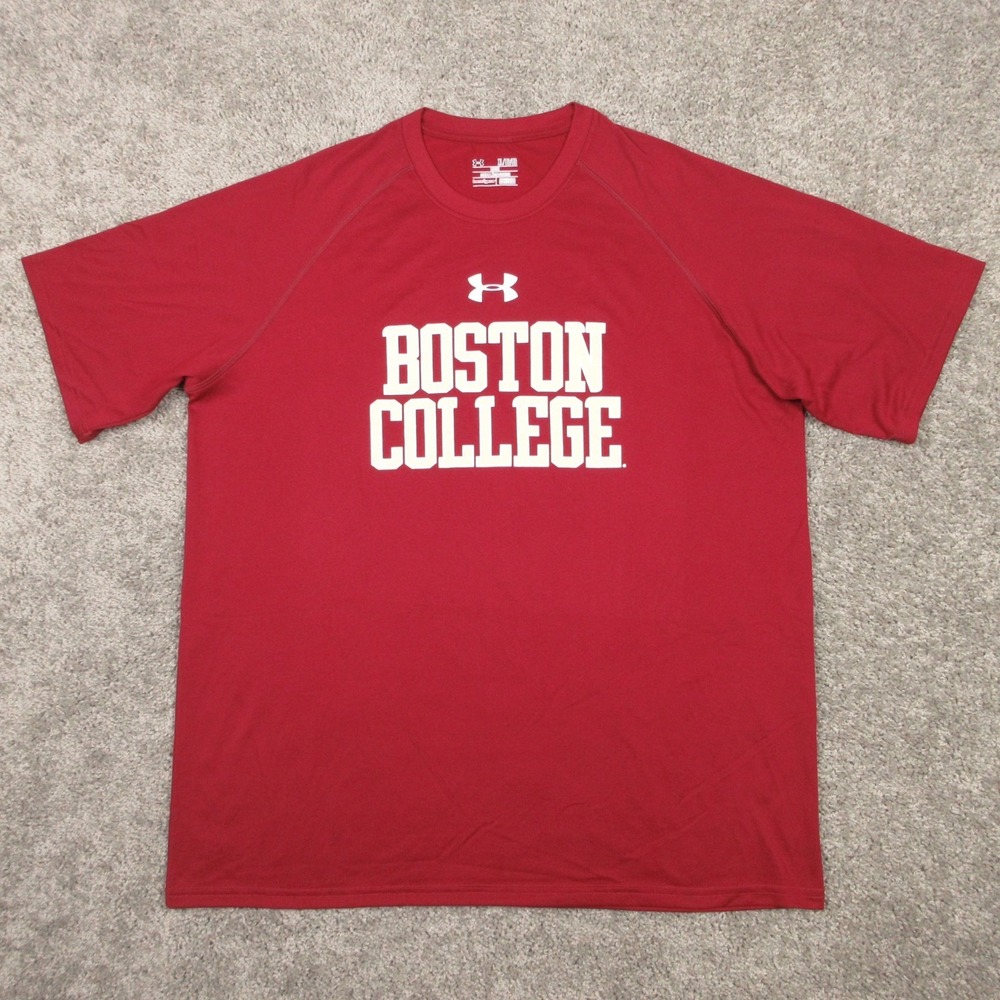 Boston College Eagles Shirt Mens XL Red Under Armour HeatGear Performance Sport‎